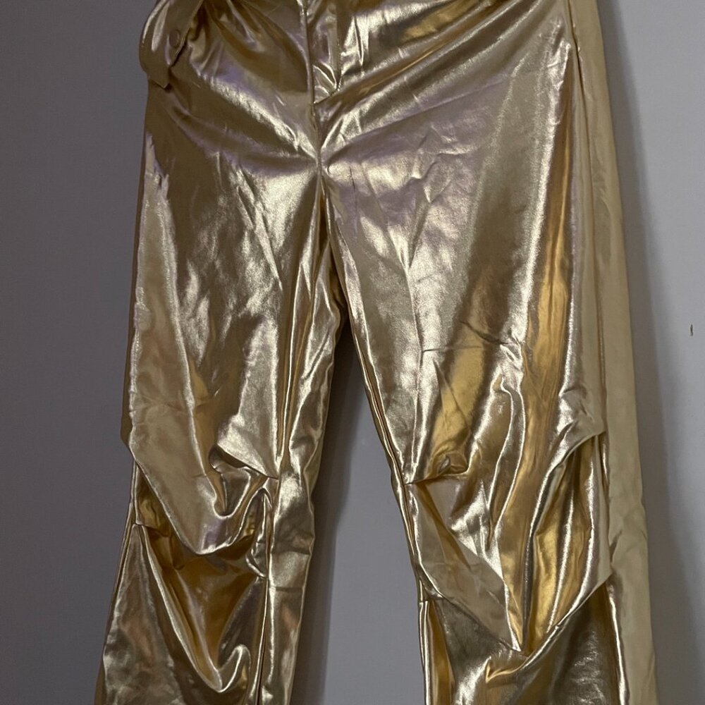 Metallic Gold Pants